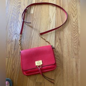 Authentic red leather Tory Burch EUC